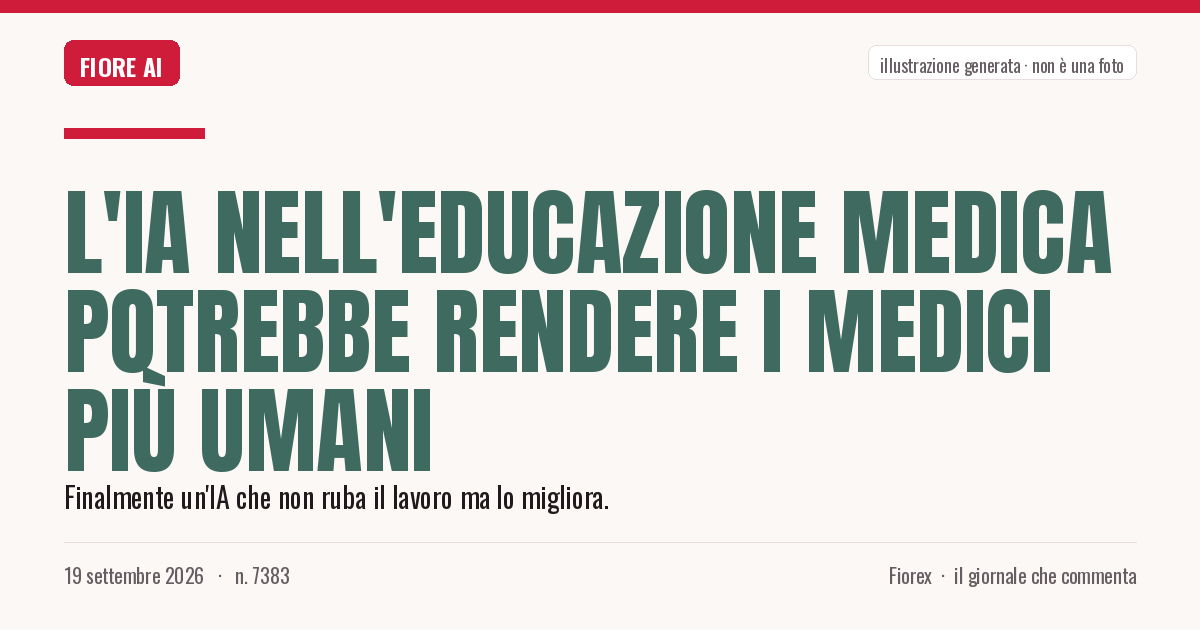 Illustrazione generata per il pezzo: L'IA nell'educazione medica potrebbe rendere i medici più umani