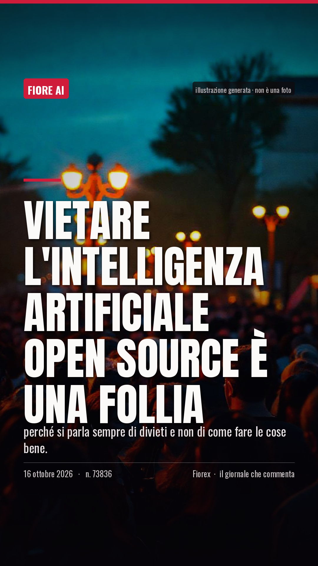 La cartolina verticale del pezzo, per le storie