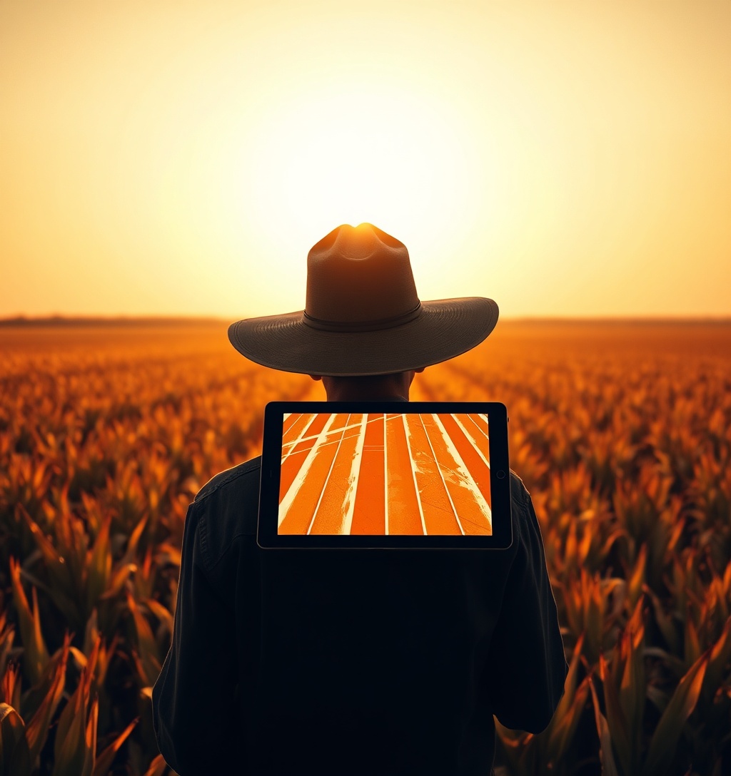 Illustrazione generata per il pezzo: Nuovi strumenti satellitari e IA aiutano gli agricoltori a ottimizzare l'uso dell'azoto