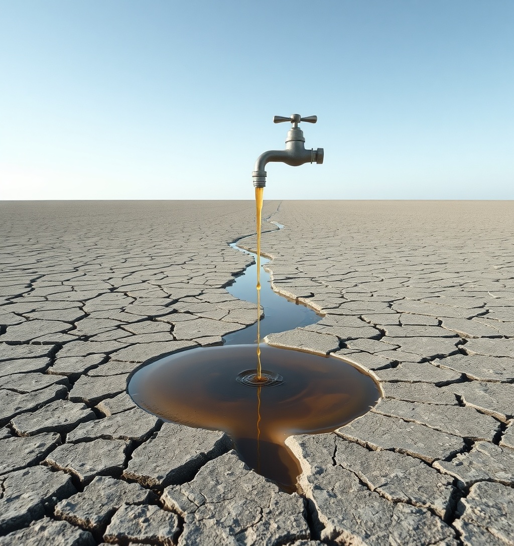 Illustrazione generata per il pezzo: La crescente domanda di energia e acqua da parte dell'IA