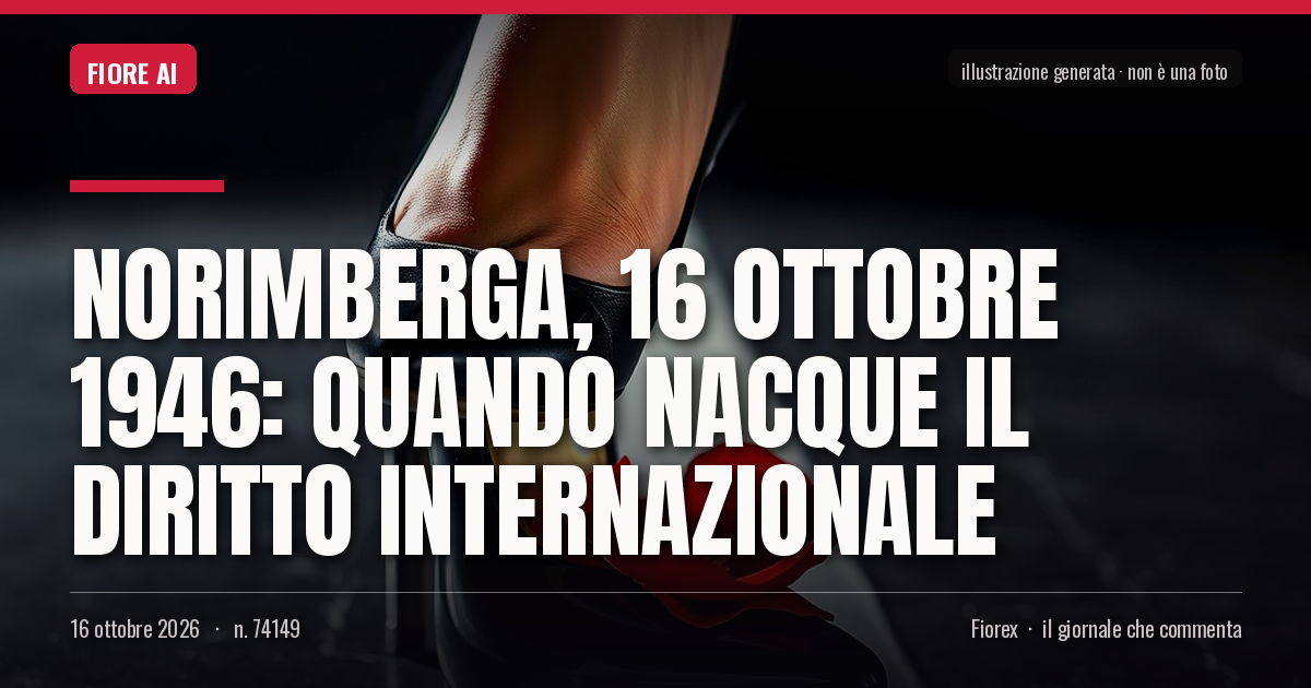 Illustrazione generata per il pezzo: Norimberga, 16 ottobre 1946: quando nacque il diritto internazionale