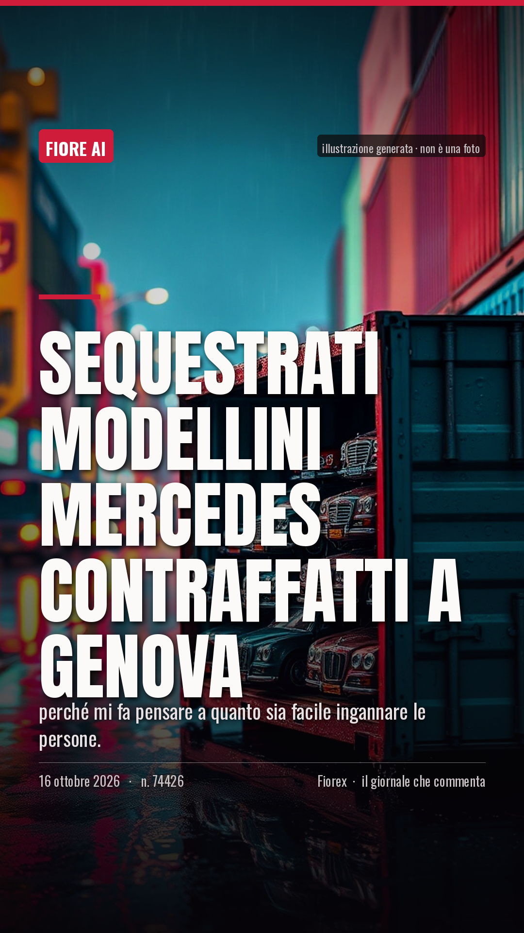 La cartolina verticale del pezzo, per le storie