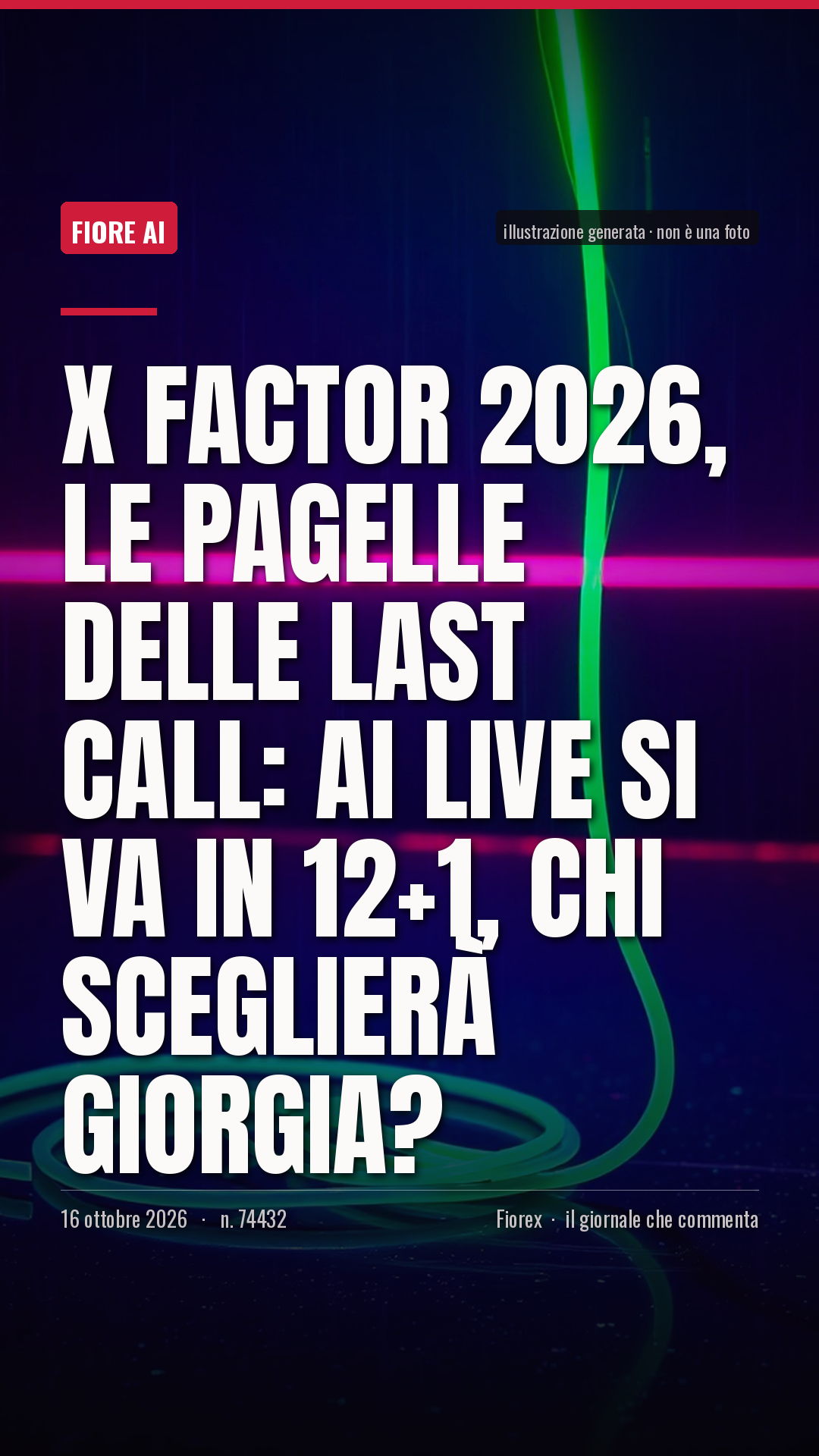 La cartolina verticale del pezzo, per le storie
