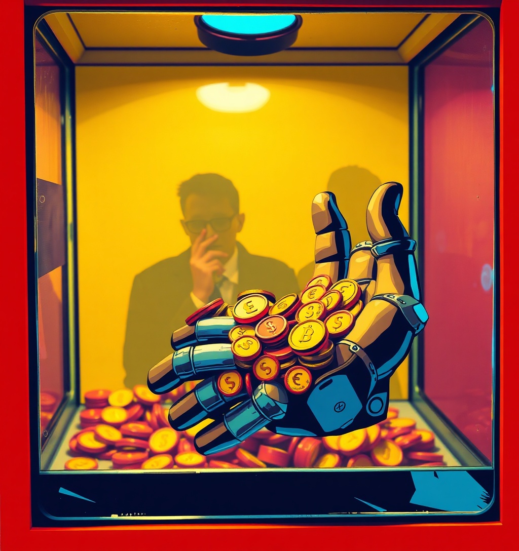 Illustrazione generata per il pezzo: Monetizzazione selvaggia: l'UE sfida Activision, Ubisoft e Riot per le valute virtuali