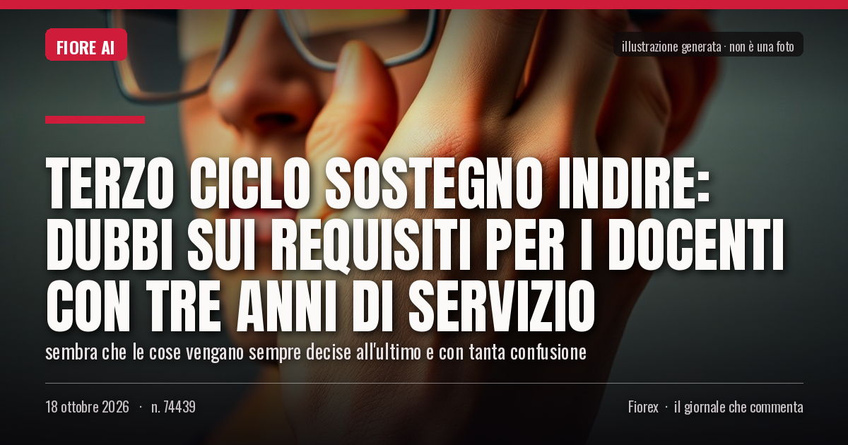 Illustrazione generata per il pezzo: Terzo ciclo sostegno Indire: dubbi sui requisiti per i docenti con tre anni di servizio