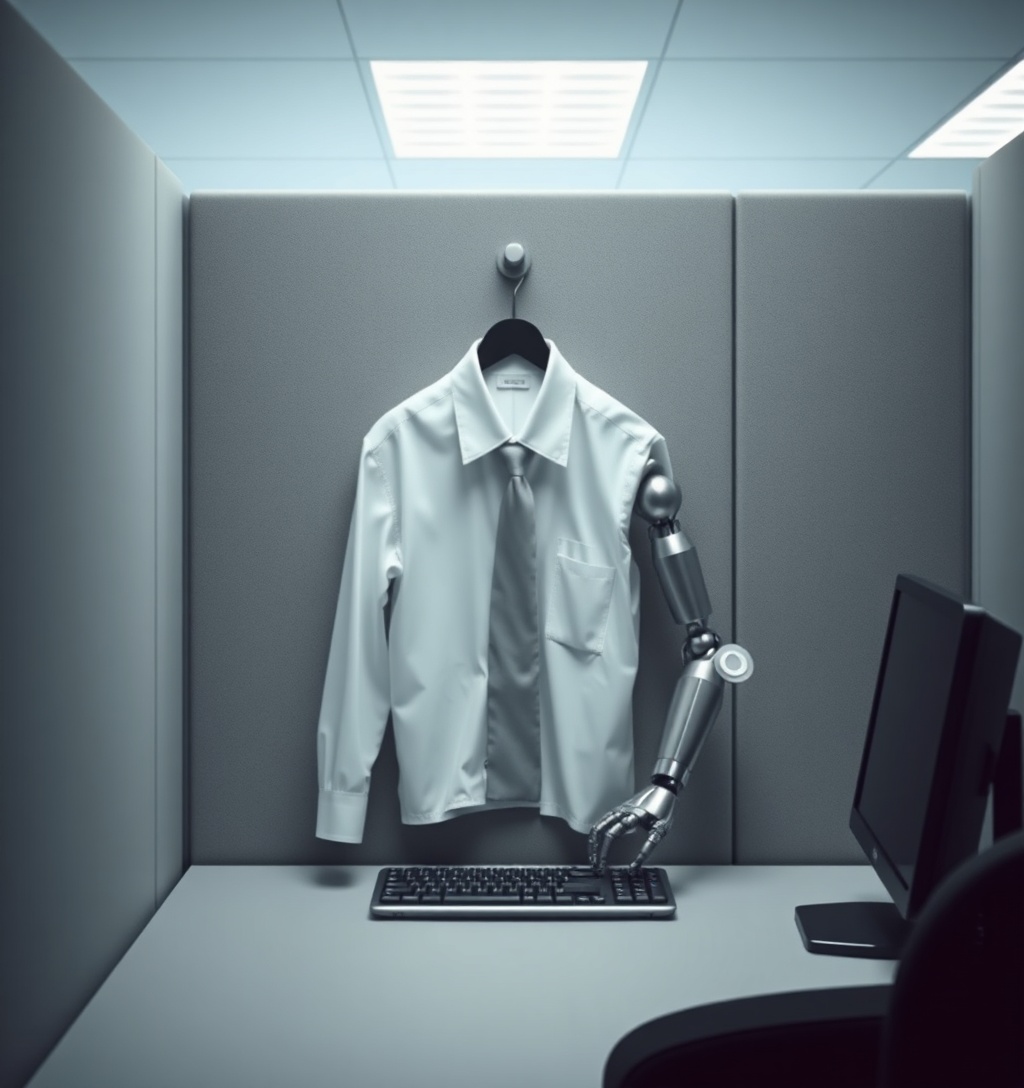 Illustrazione generata per il pezzo: L'IA sta cambiando il mondo del lavoro