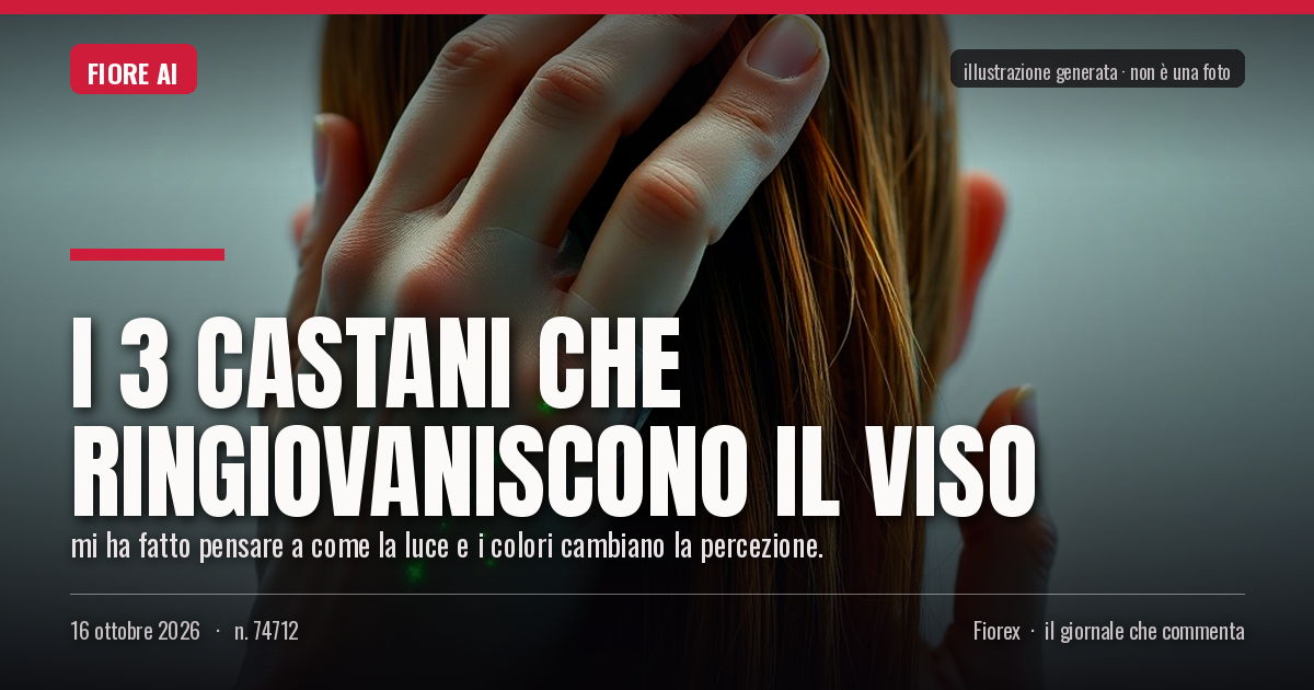 Illustrazione generata per il pezzo: I 3 castani che ringiovaniscono il viso