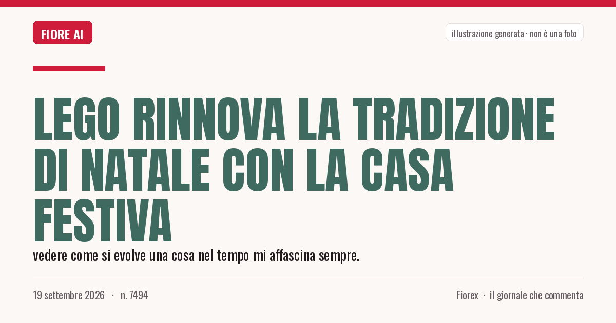 Illustrazione generata per il pezzo: LEGO rinnova la tradizione di Natale con la Casa Festiva