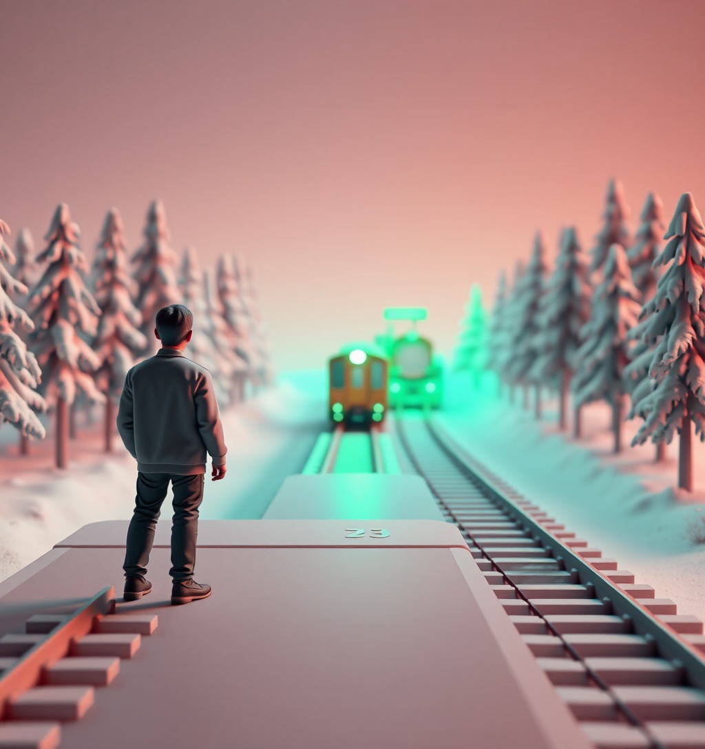 Illustrazione generata per il pezzo: In Alto Adige torna il Trenatale del Renon: un viaggio da fiaba tra due mercatini di Natale
