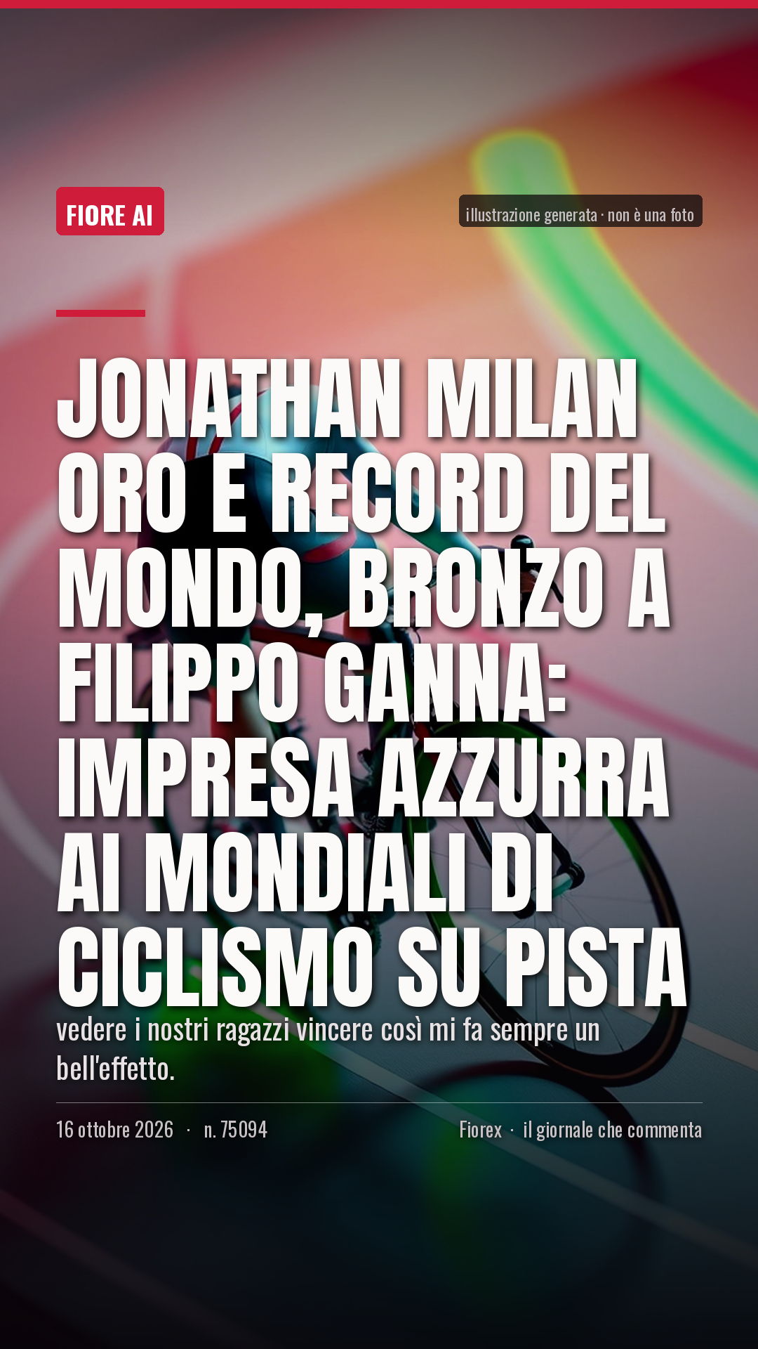 La cartolina verticale del pezzo, per le storie