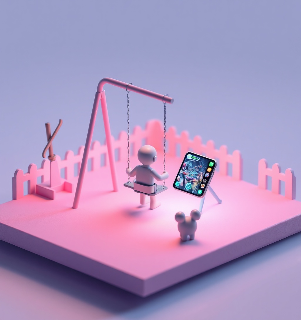 Illustrazione generata per il pezzo: Bluesky e l'AI: la nuova frontiera dei giochi e delle app social
