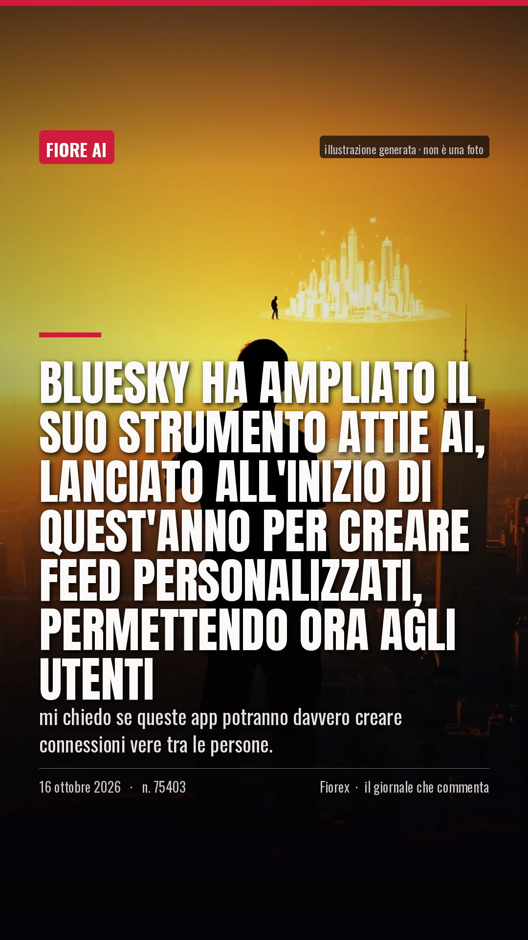 La cartolina verticale del pezzo, per le storie