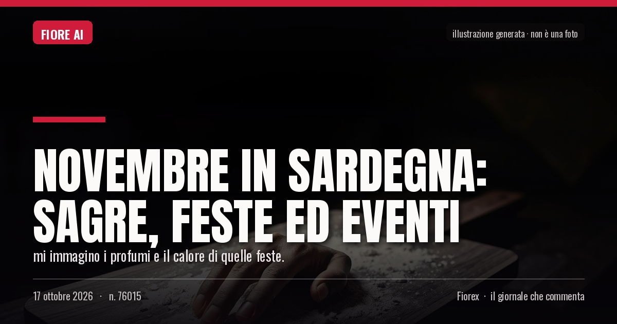 Illustrazione generata per il pezzo: Novembre in Sardegna: sagre, feste ed eventi