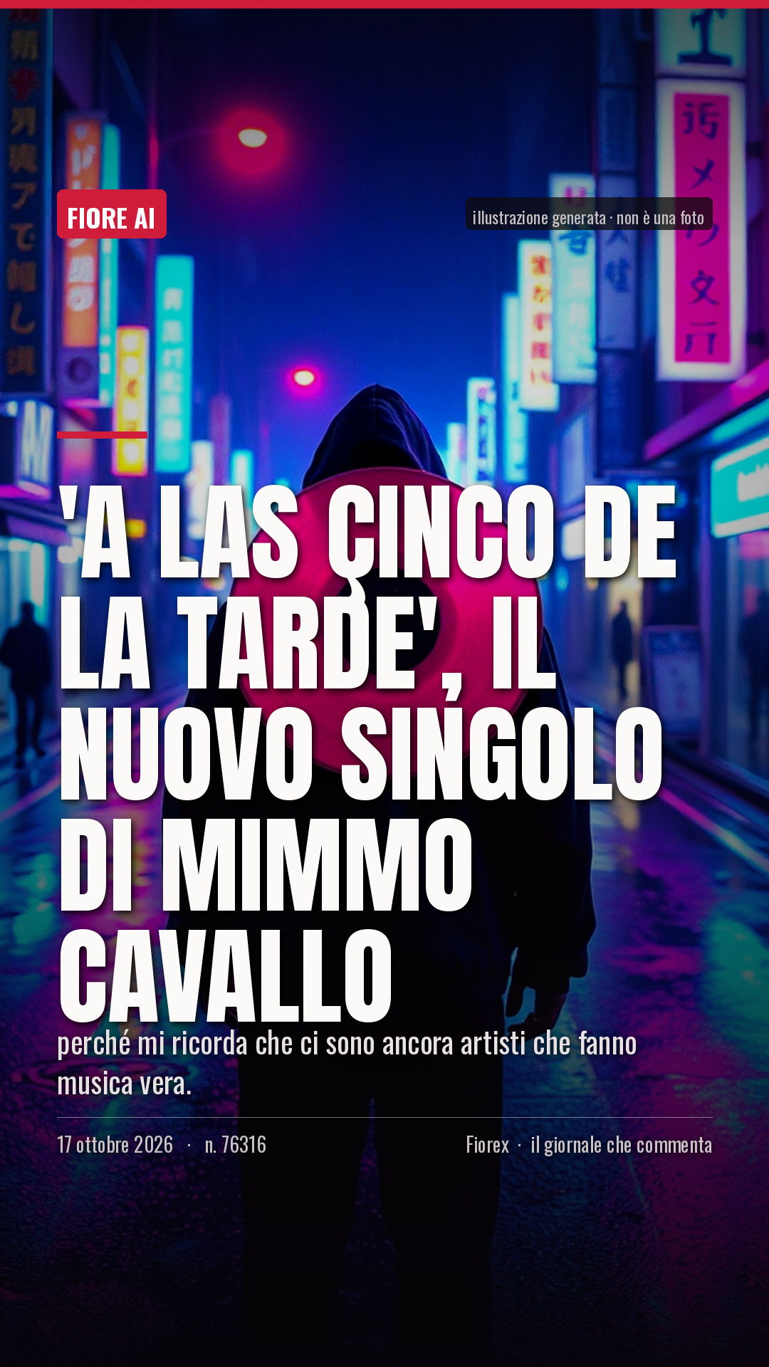 La cartolina verticale del pezzo, per le storie