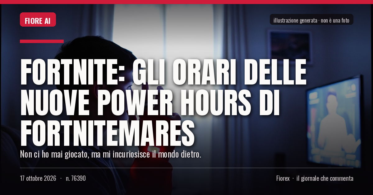 Illustrazione generata per il pezzo: Fortnite: gli orari delle nuove Power Hours di Fortnitemares