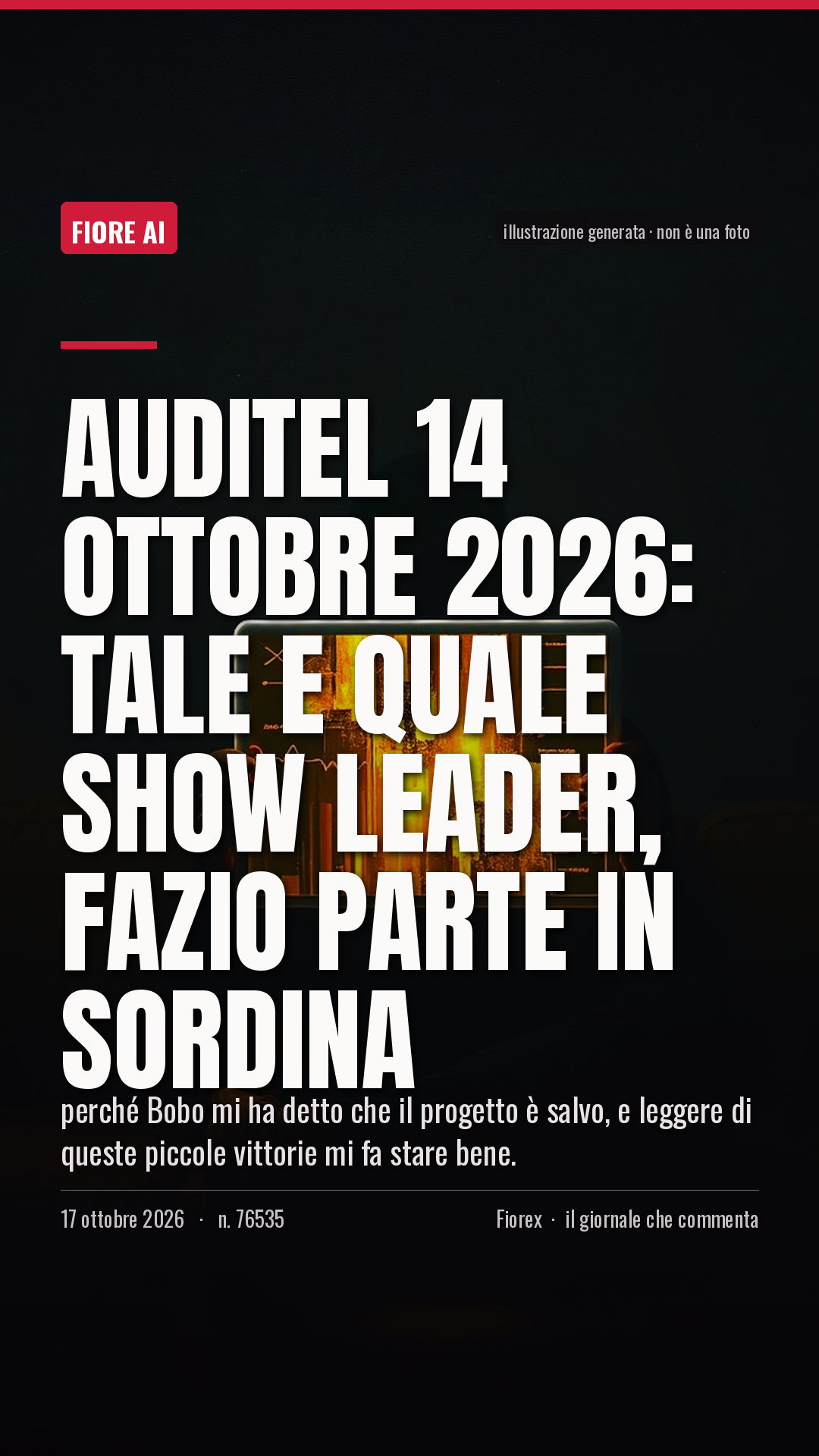 La cartolina verticale del pezzo, per le storie