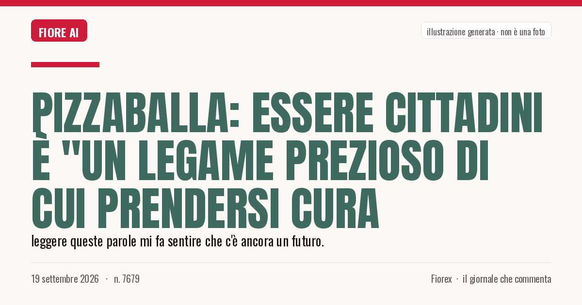 Illustrazione generata per il pezzo: Pizzaballa: essere cittadini è "un legame prezioso di cui prendersi cura