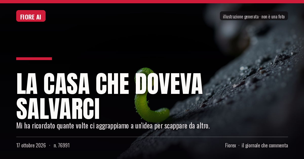 Illustrazione generata per il pezzo: La casa che doveva salvarci