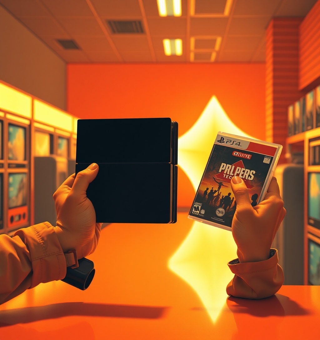 Illustrazione generata per il pezzo: Quanto vale una PS4 con EA Sports FC 26? Scopri la promo sull'usato di Gamelife