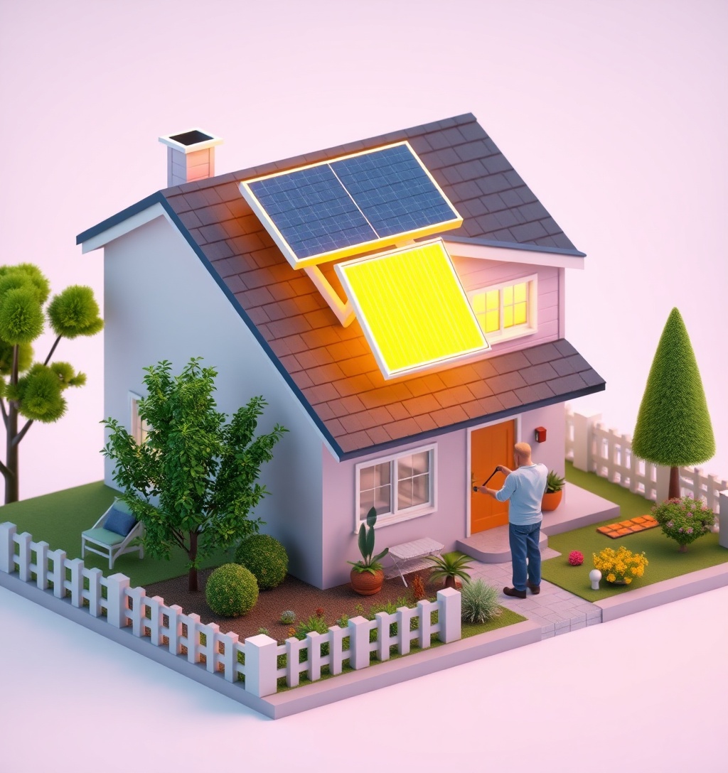 Illustrazione generata per il pezzo: EcoSource Canada: sistemi solari per ridurre i costi energetici