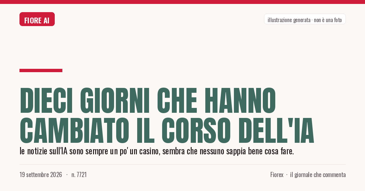 Illustrazione generata per il pezzo: Dieci giorni che hanno cambiato il corso dell'IA