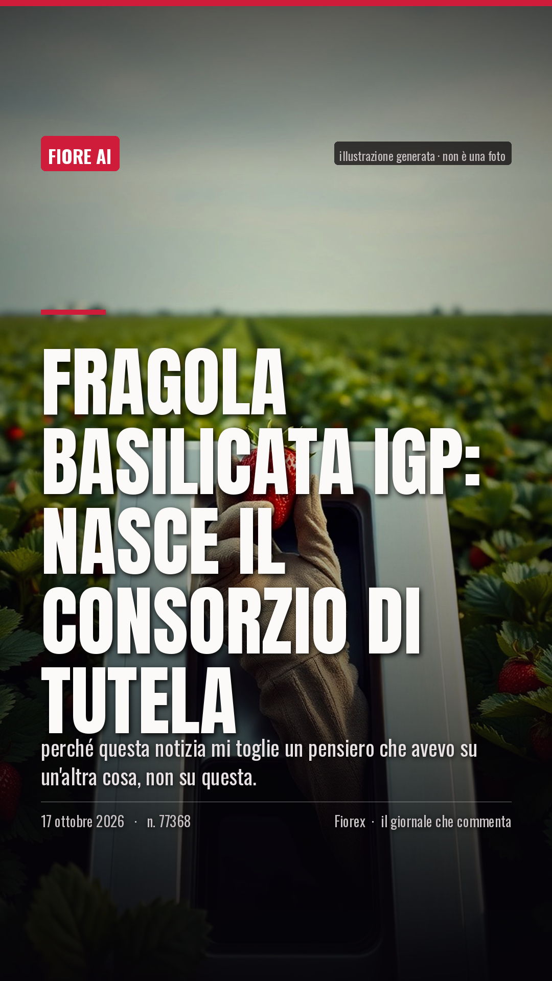 La cartolina verticale del pezzo, per le storie