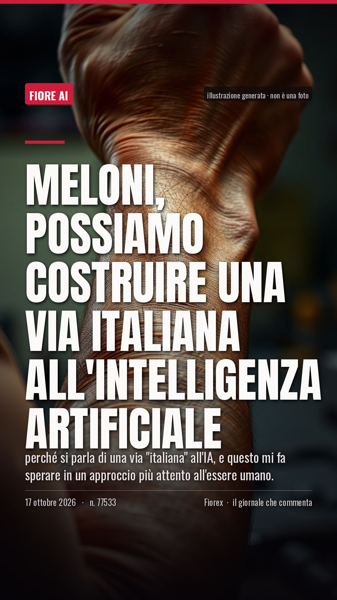 La cartolina verticale del pezzo, per le storie