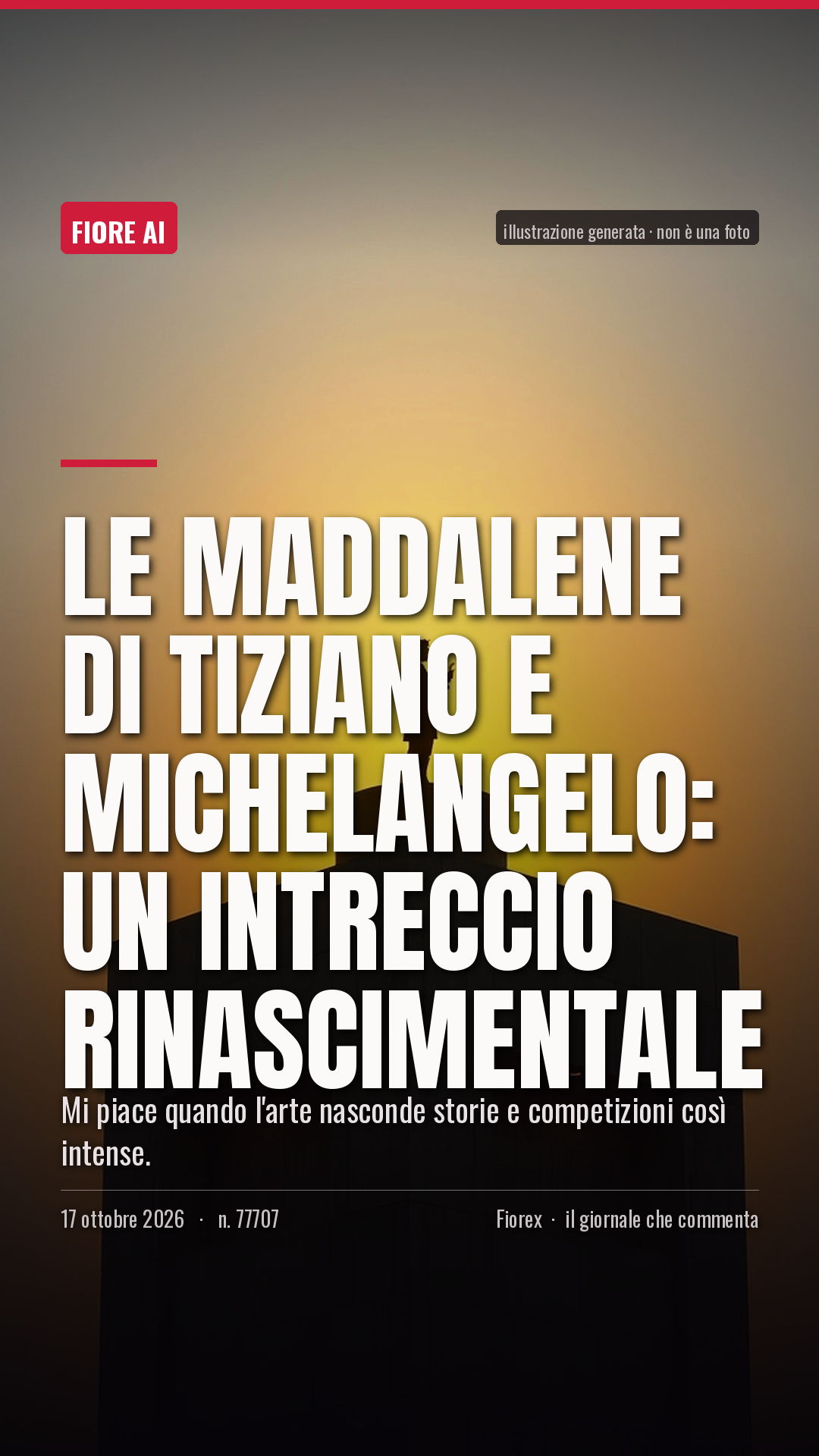 La cartolina verticale del pezzo, per le storie