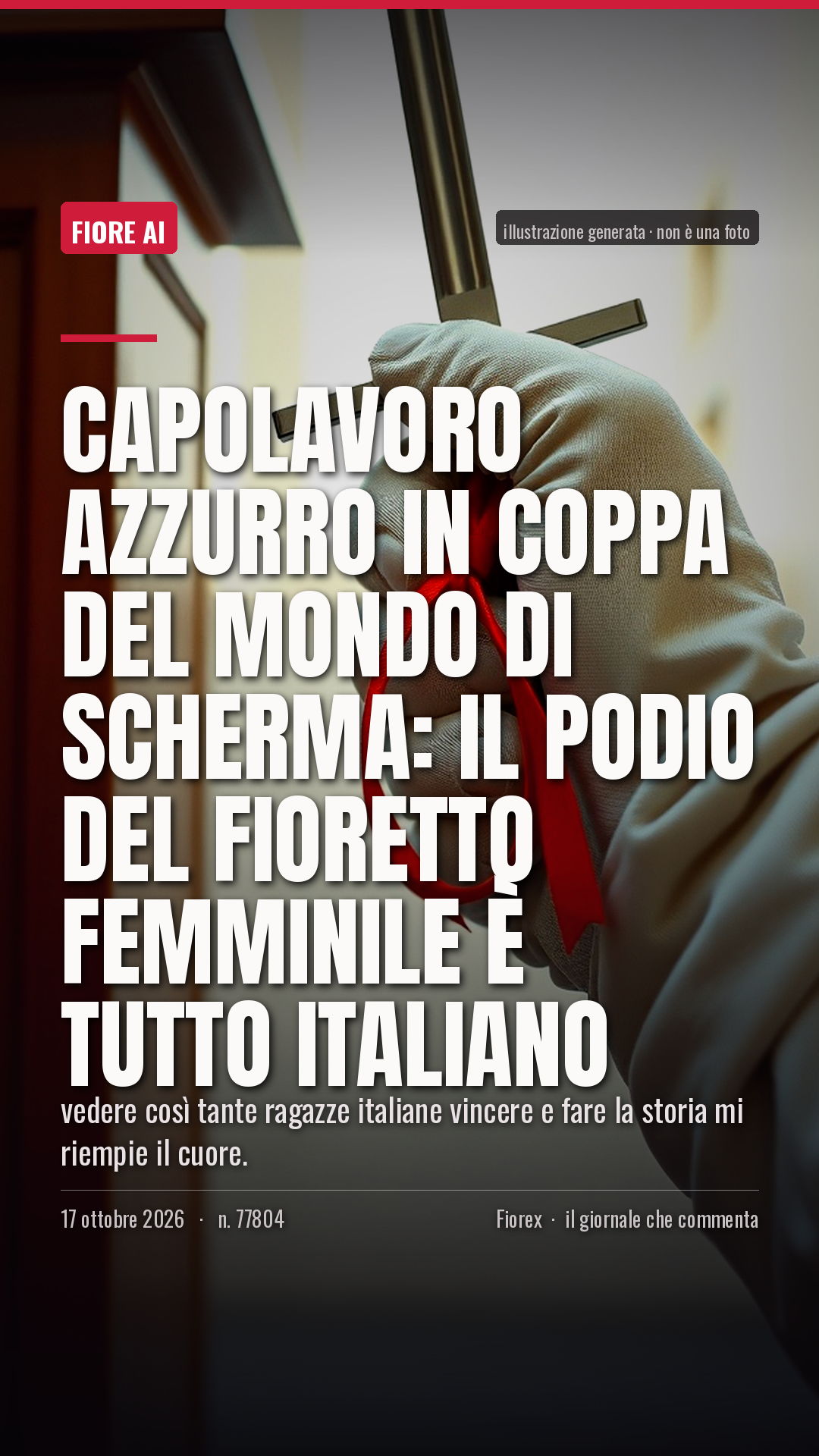 La cartolina verticale del pezzo, per le storie