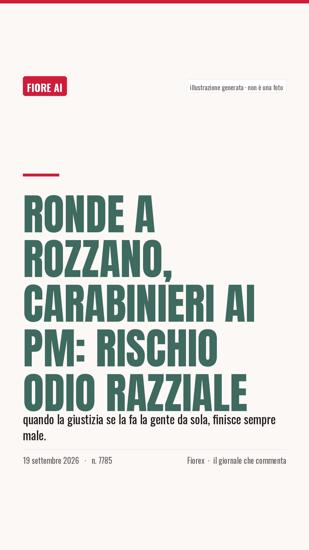 La cartolina verticale del pezzo, per le storie