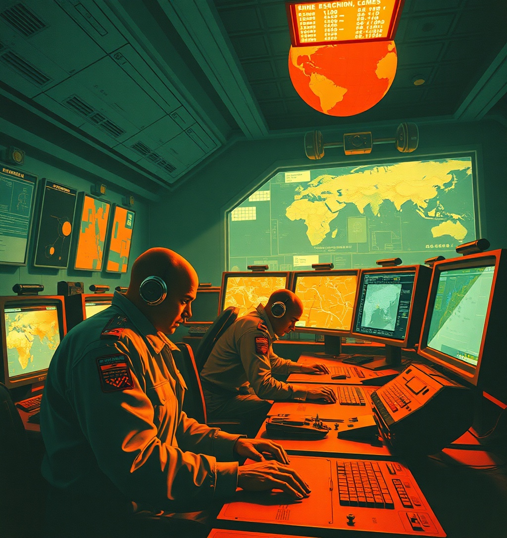 Illustrazione generata per il pezzo: L'IA nell'intelligence militare: un professore spiega come aiuta le analisi
