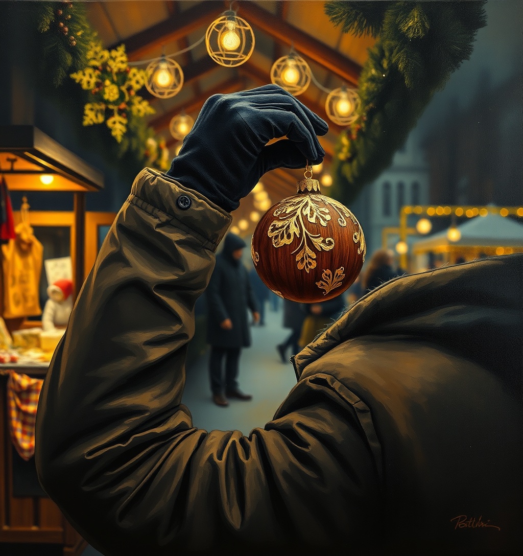Illustrazione generata per il pezzo: Il Mercatino di Natale di Bolzano celebra la sua 35ª edizione con un focus sulla solidarietà
