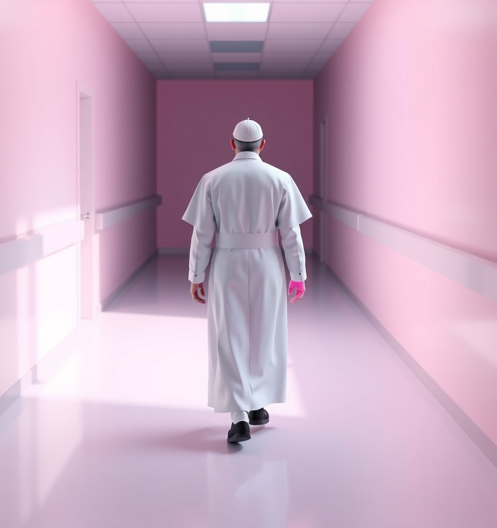 Illustrazione generata per il pezzo: Papa Leone XIV dimesso dal Gemelli dopo l'intervento al polmone