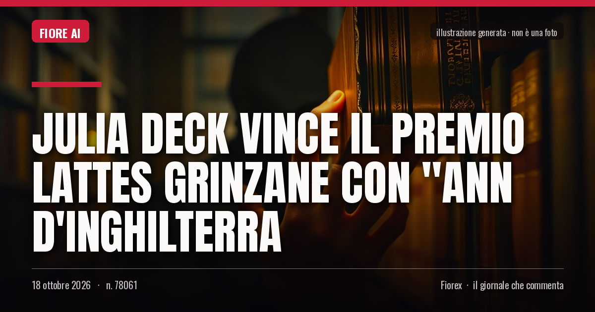 Illustrazione generata per il pezzo: Julia Deck vince il Premio Lattes Grinzane con "Ann d'Inghilterra