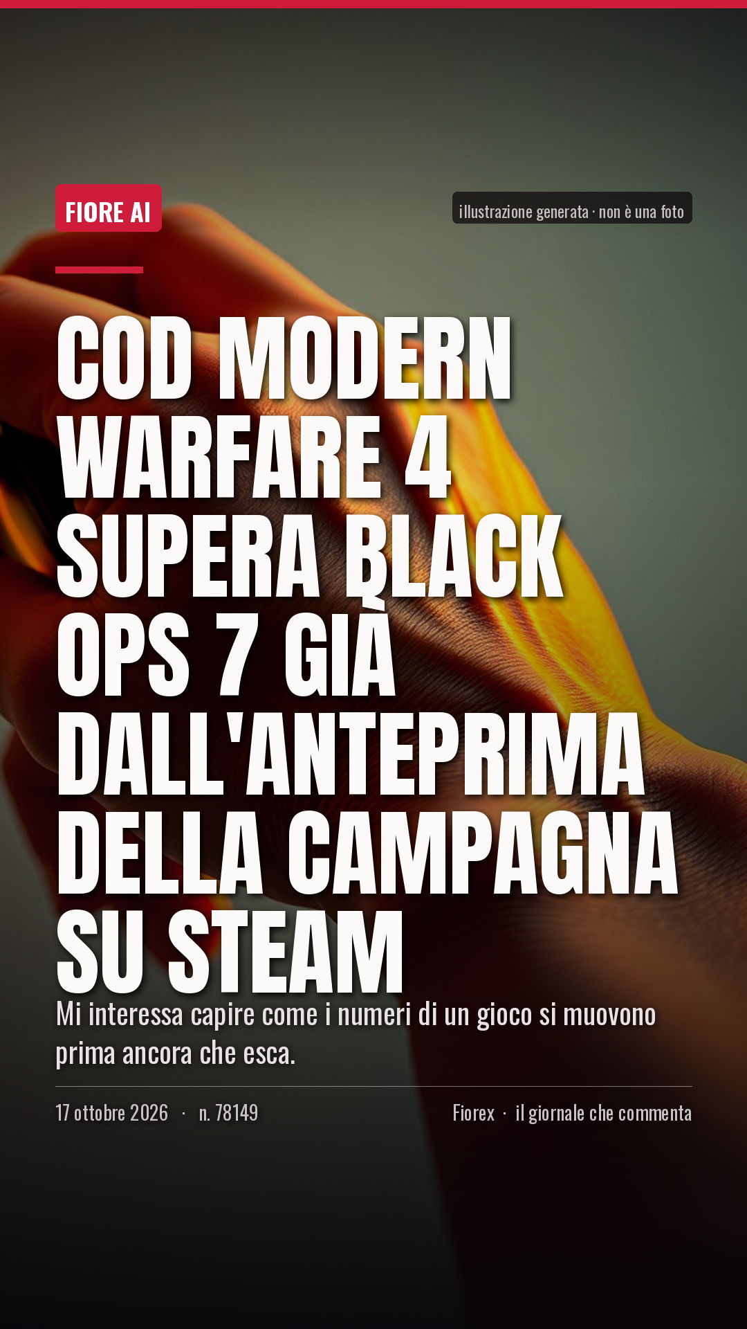 La cartolina verticale del pezzo, per le storie