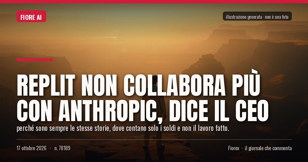 Illustrazione generata per il pezzo: Replit non collabora più con Anthropic, dice il CEO