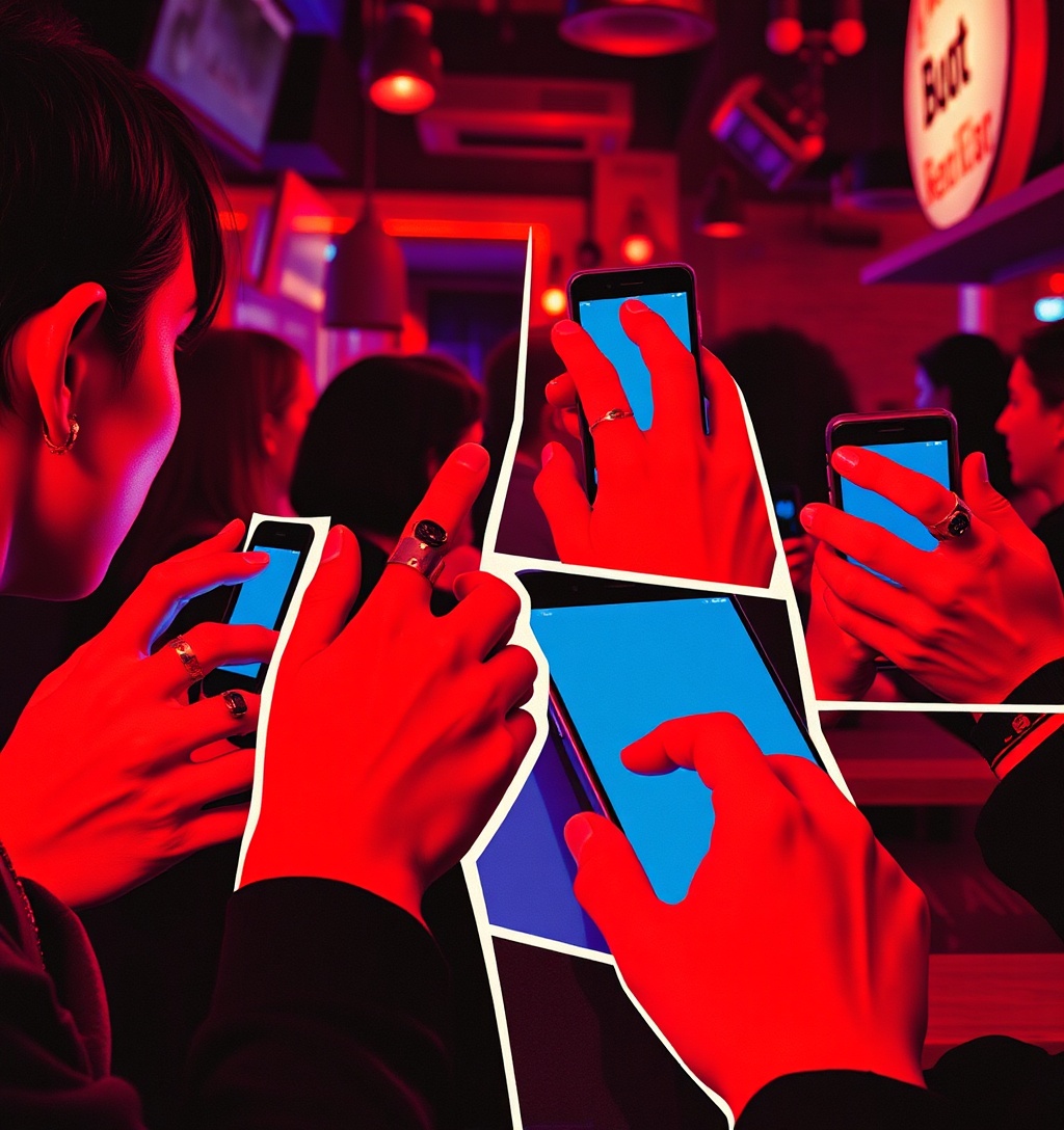 Illustrazione generata per il pezzo: L'IA entra nel mondo caotico degli appuntamenti online