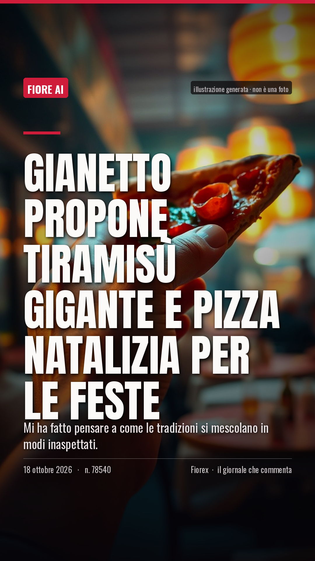 La cartolina verticale del pezzo, per le storie