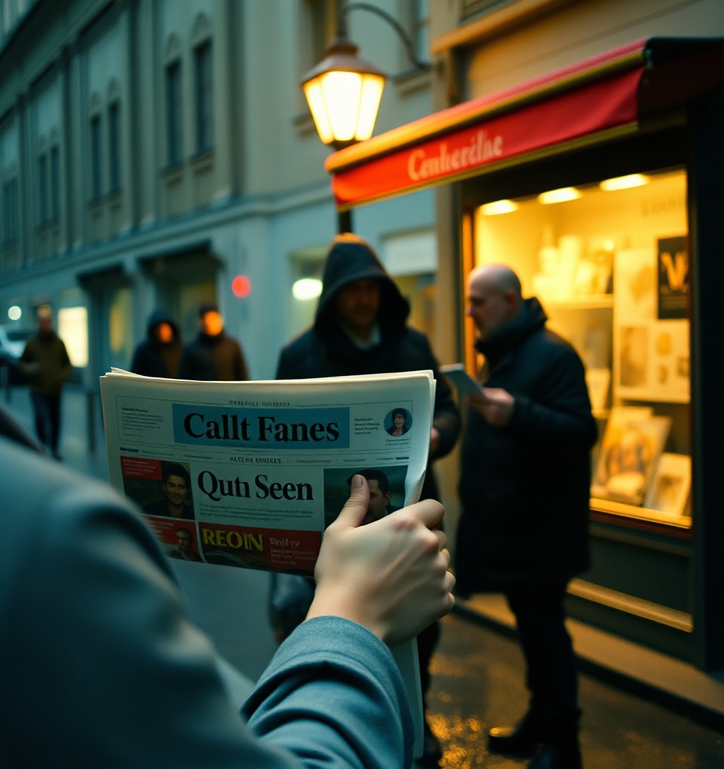 Illustrazione generata per il pezzo: L'edicola di Andrea Carbini: il cuore sociale di Milano resiste