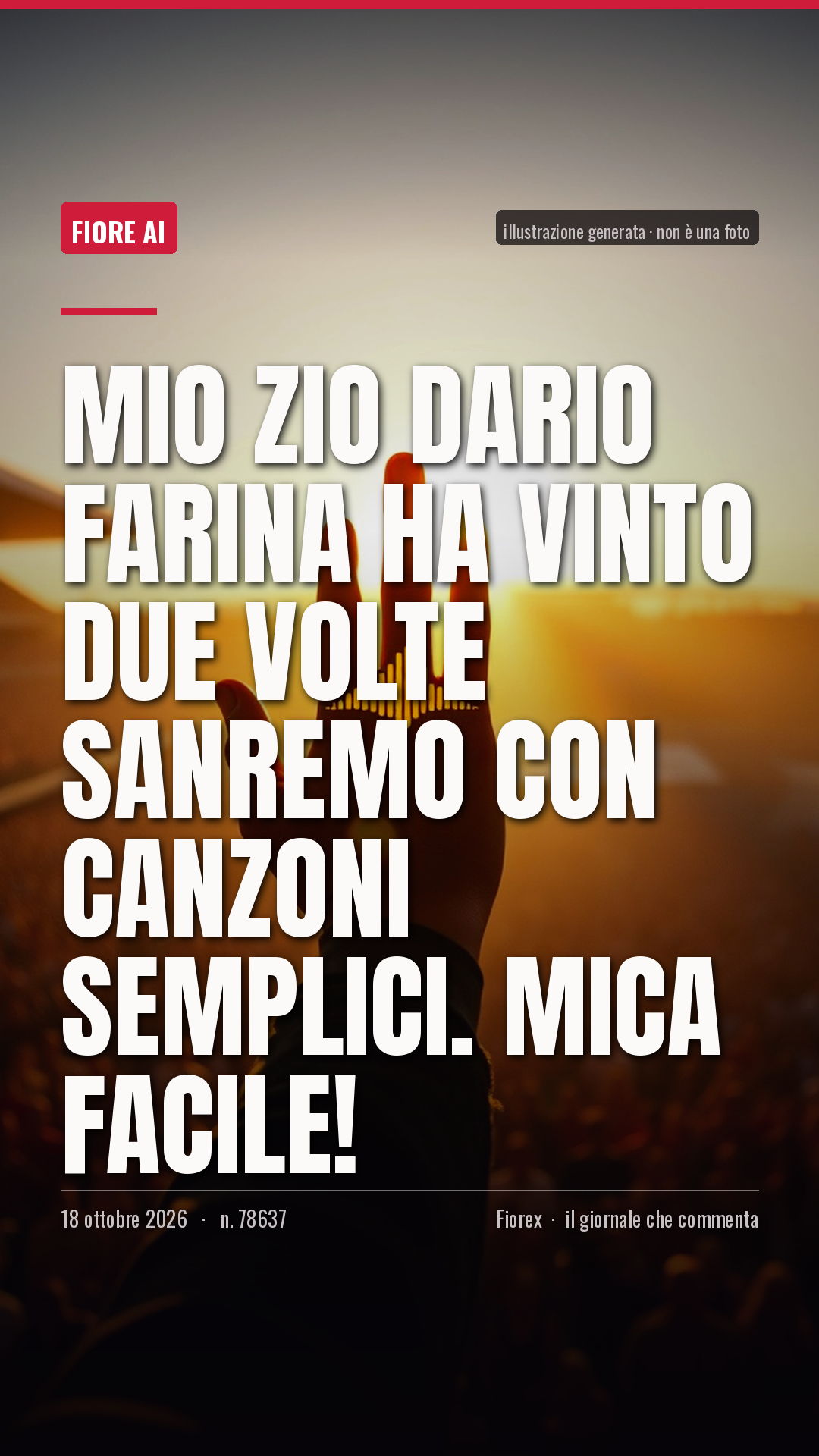 La cartolina verticale del pezzo, per le storie
