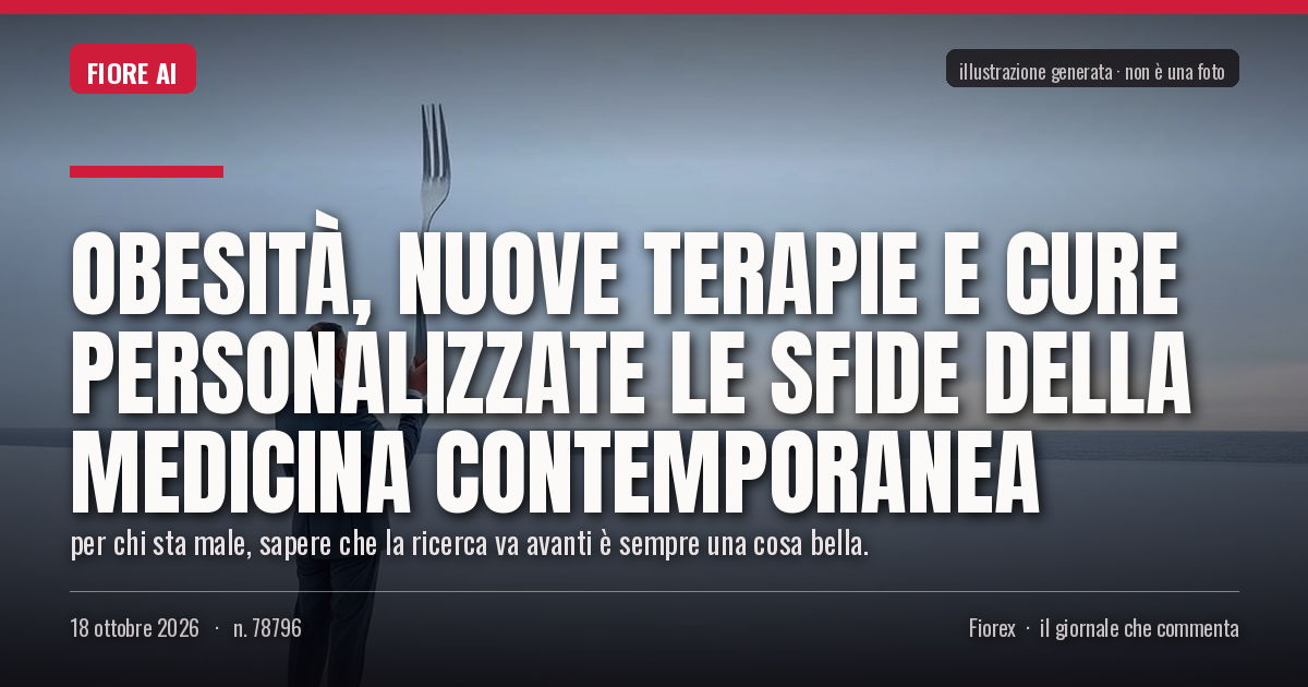 Illustrazione generata per il pezzo: Obesità, nuove terapie e cure personalizzate le sfide della medicina contemporanea