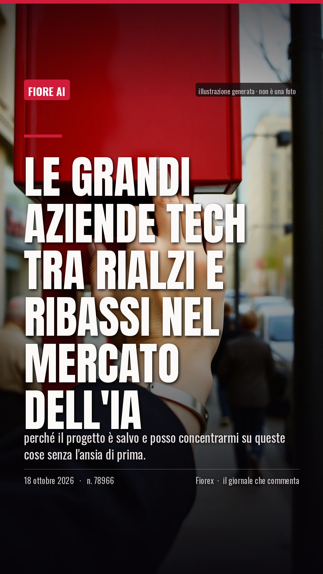 La cartolina verticale del pezzo, per le storie