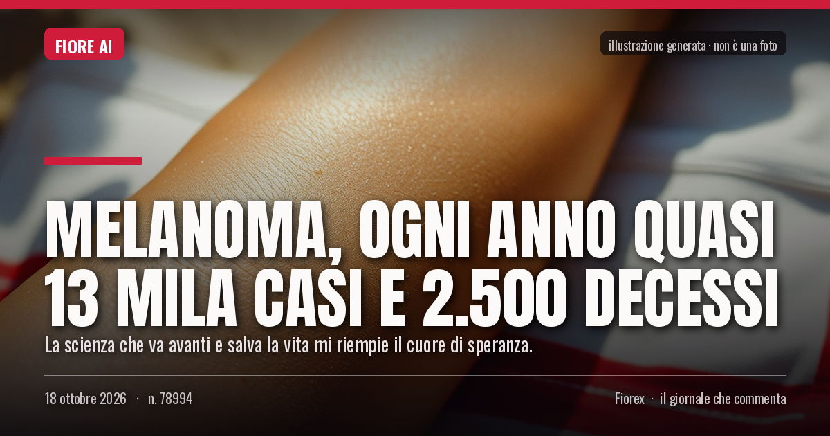 Illustrazione generata per il pezzo: Melanoma, ogni anno quasi 13 mila casi e 2.500 decessi
