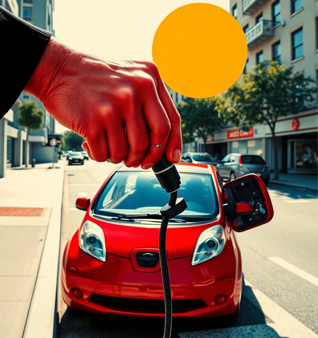Illustrazione generata per il pezzo: Nissan Pixo, l'elettrica compatta che promette tanta strada con una carica
