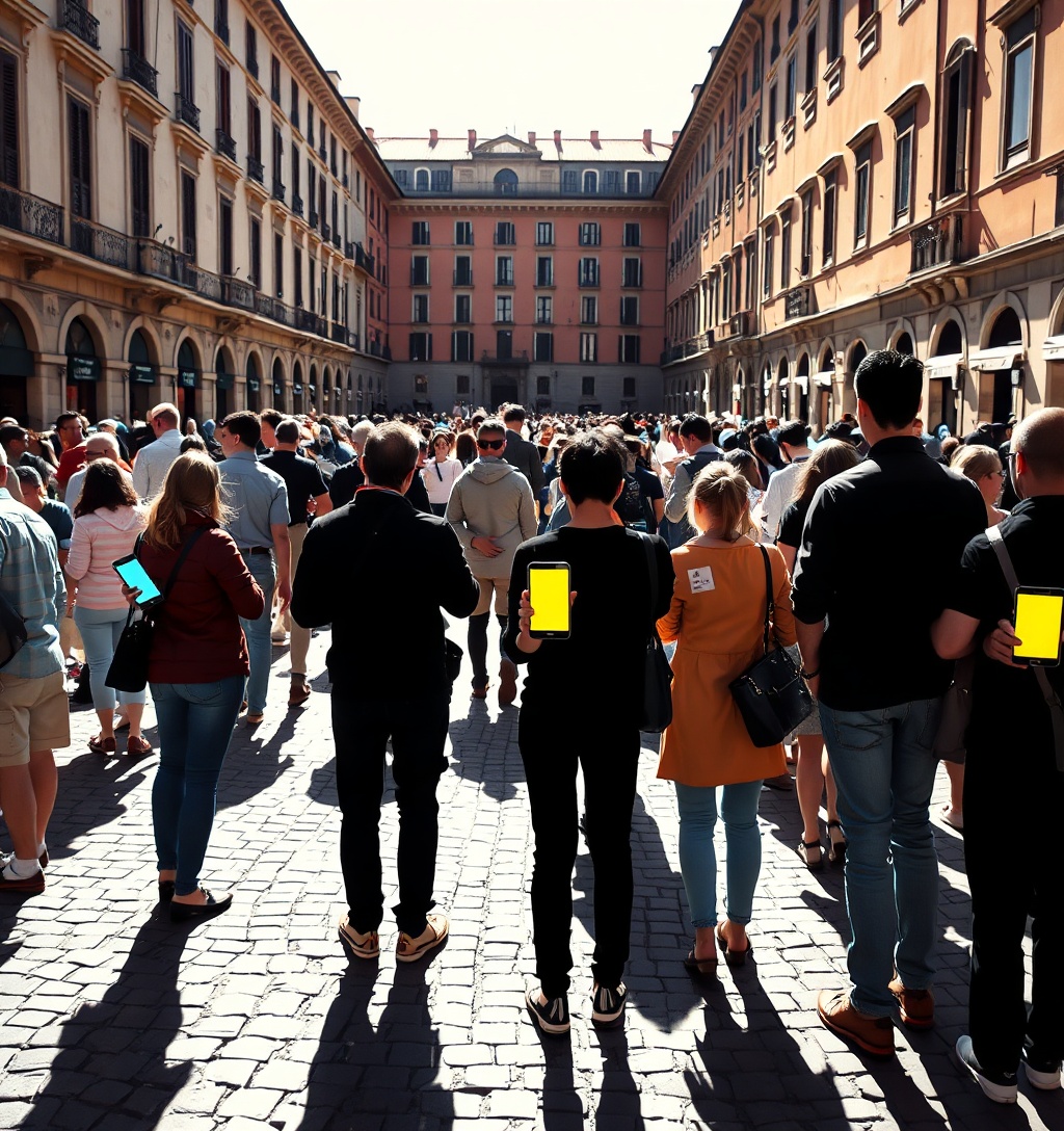Illustrazione generata per il pezzo: Rischio povertà in Italia al 22,6%: oltre 13,2 milioni di cittadini vivono in condizione fragile. Sud e Isole più colpiti. I dati Eurostat