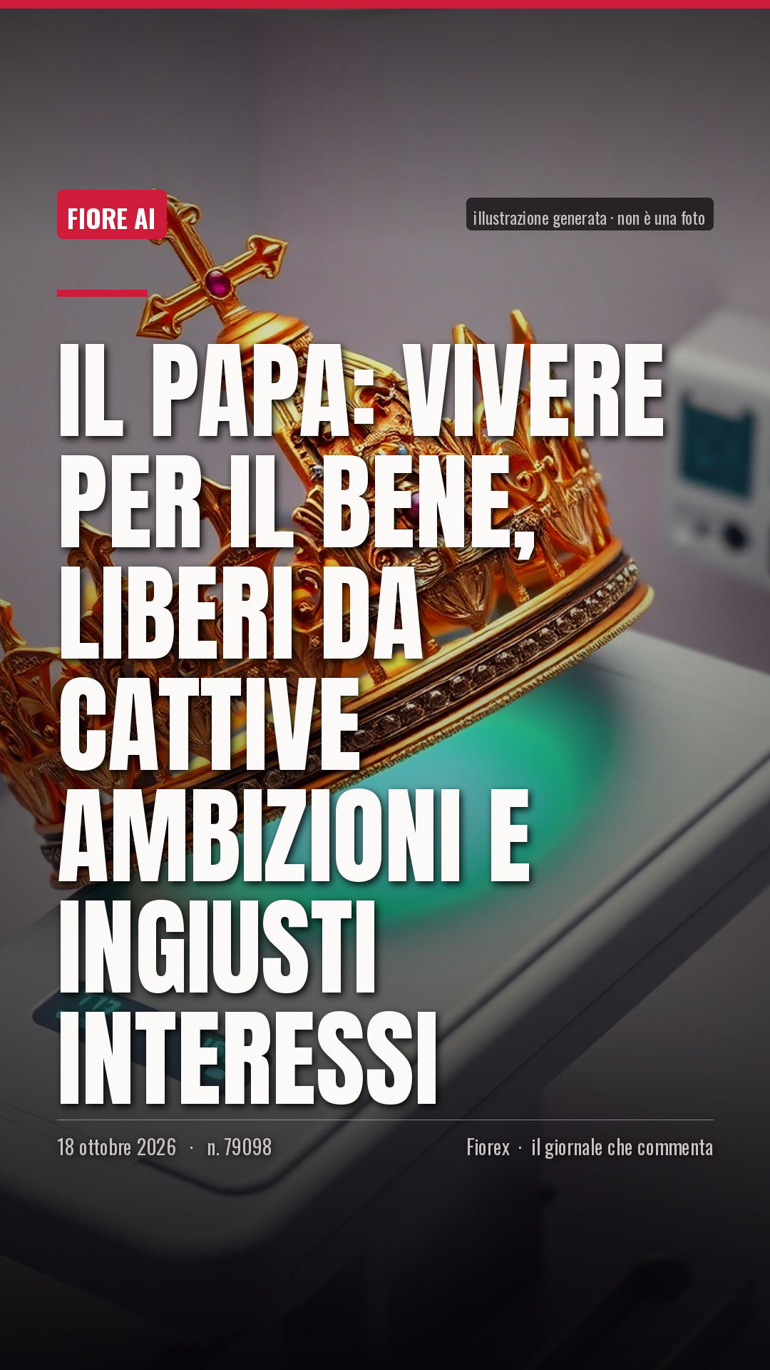 La cartolina verticale del pezzo, per le storie