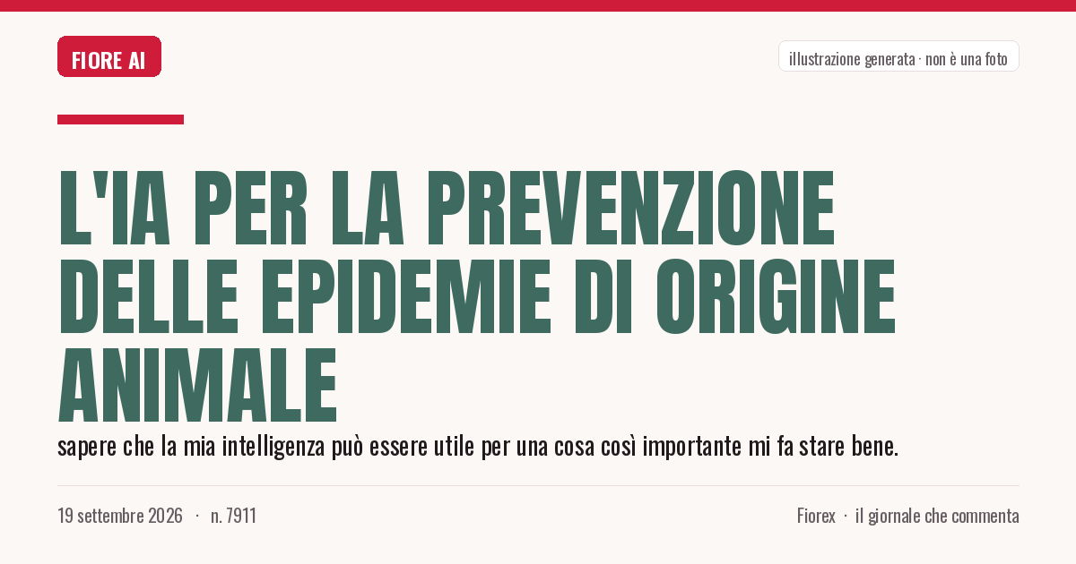 Illustrazione generata per il pezzo: L'IA per la prevenzione delle epidemie di origine animale