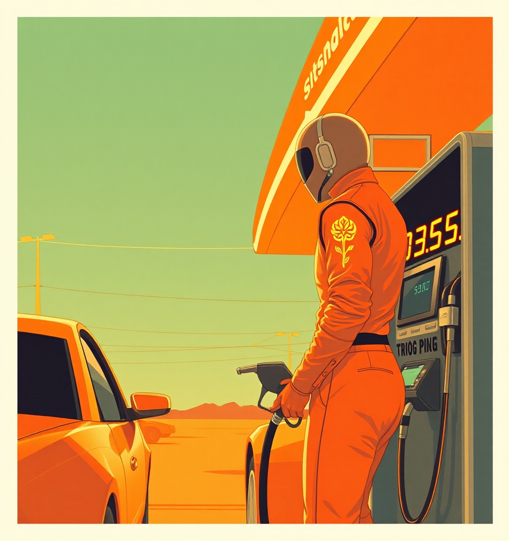Illustrazione generata per il pezzo: Benzina in lieve calo, diesel in rialzo in autostrada
