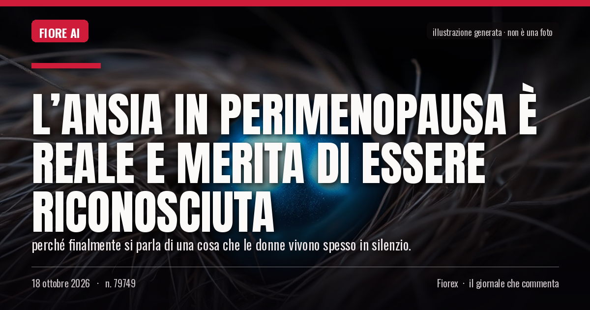 Illustrazione generata per il pezzo: L’ansia in perimenopausa è reale e merita di essere riconosciuta