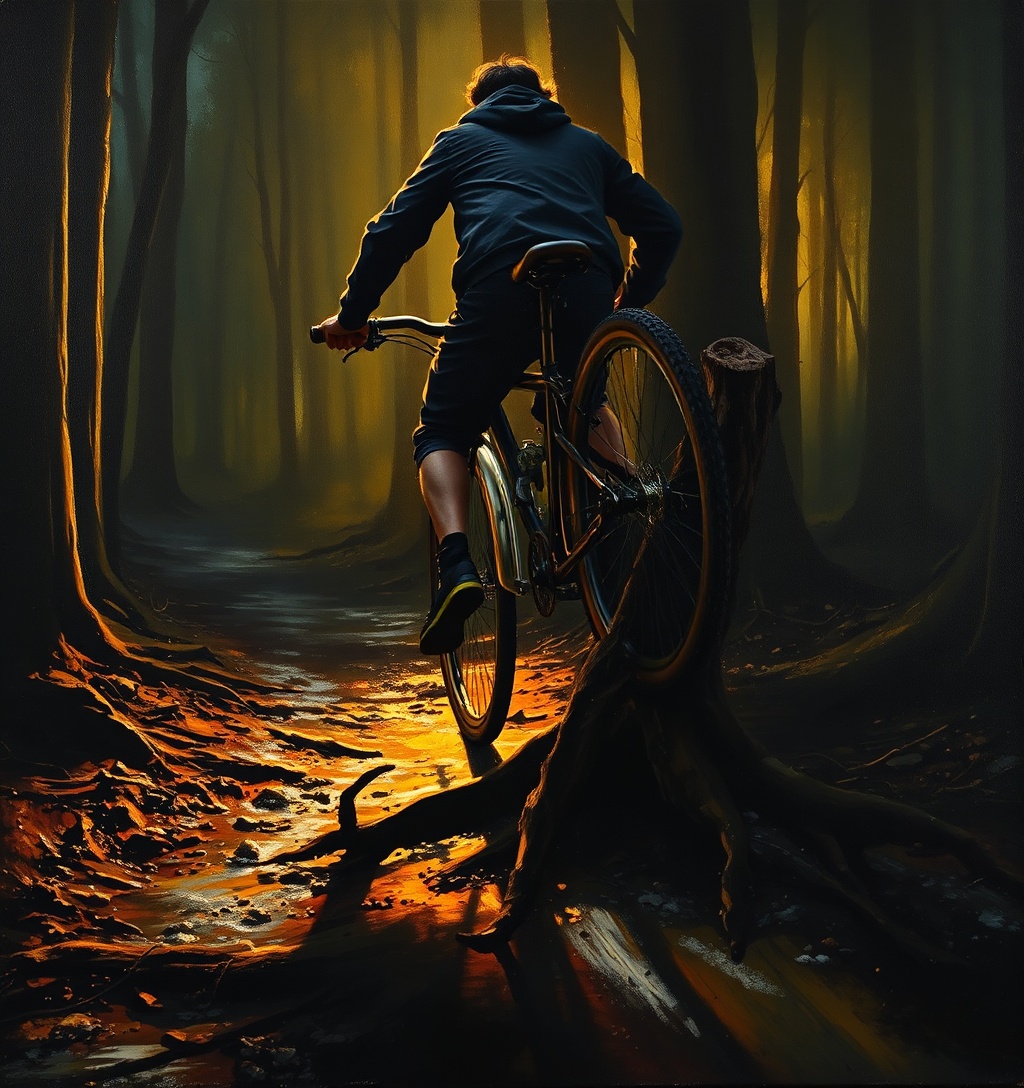 Illustrazione generata per il pezzo: Vasco Rossi: "Sono caduto in bici e ho rotto i legamenti della spalla
